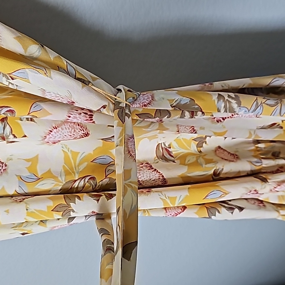 Lauren Conrad Romantic Flirty Summer Twee Yellow Floral Cap Sleeve Dress XXL - Picture 6 of 11